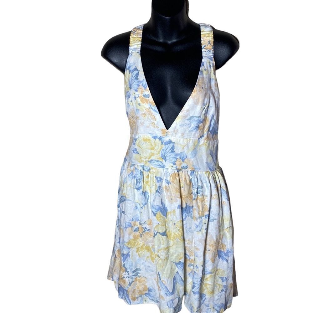 Abercrombie & fitch x asos scrunchie strap Skort dress in white floral NWT